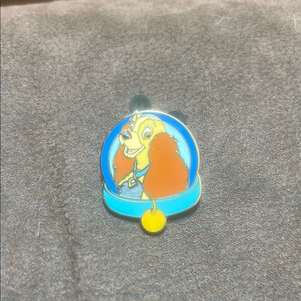 Disney Gold Enamel Pin with Black Backing